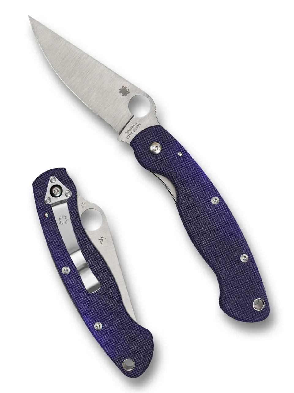 Spyderco Military Model Klappmesser CPM-S110V Dunkelblau