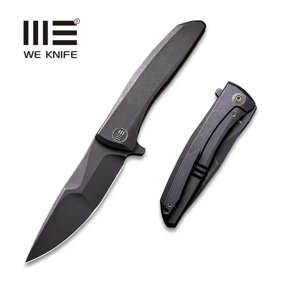 WeKnife Scoppio 923D Klappmesser Schwarz Titan 20CV
