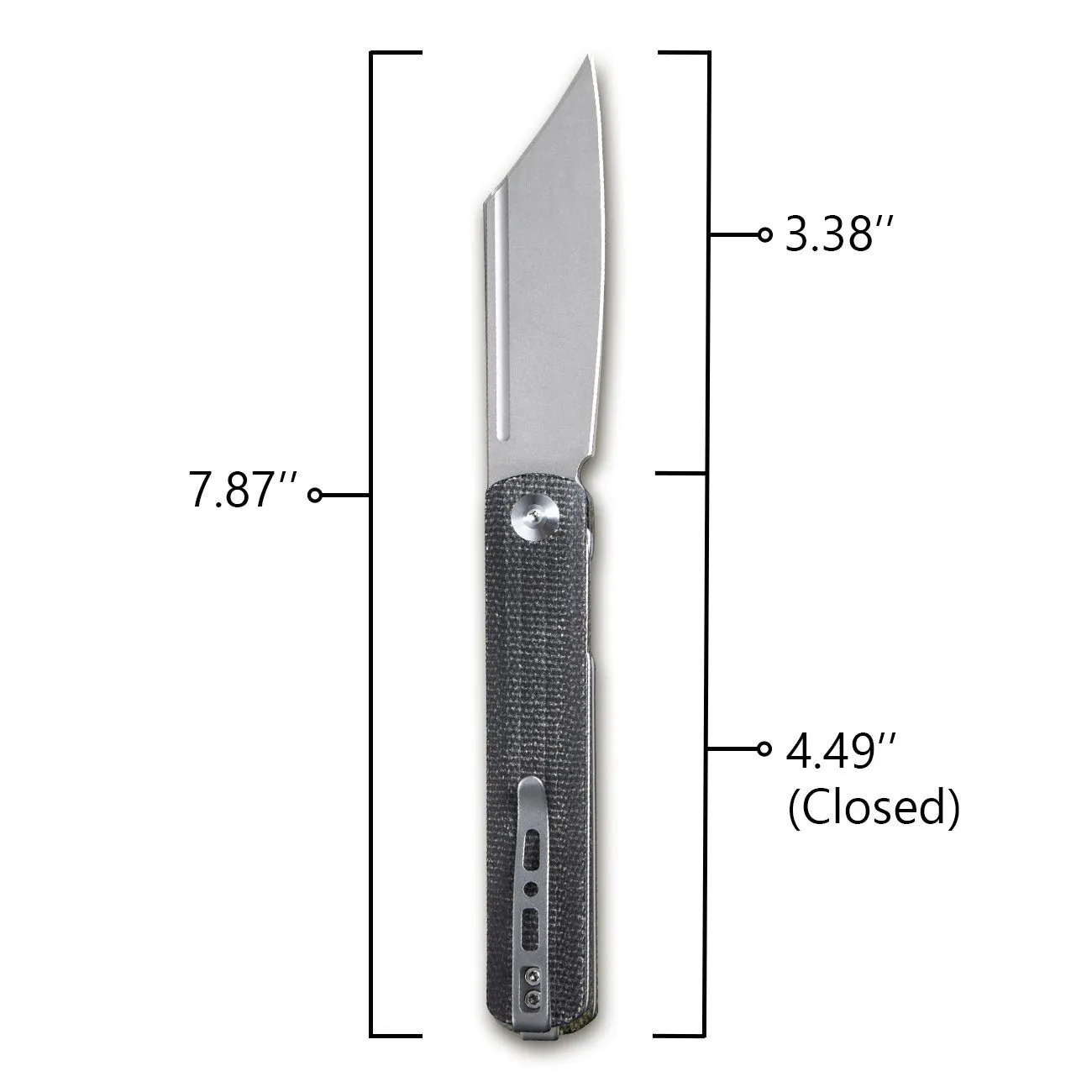 SENCUT Bronte SA08A Klappmesser schwarz Front Flipper