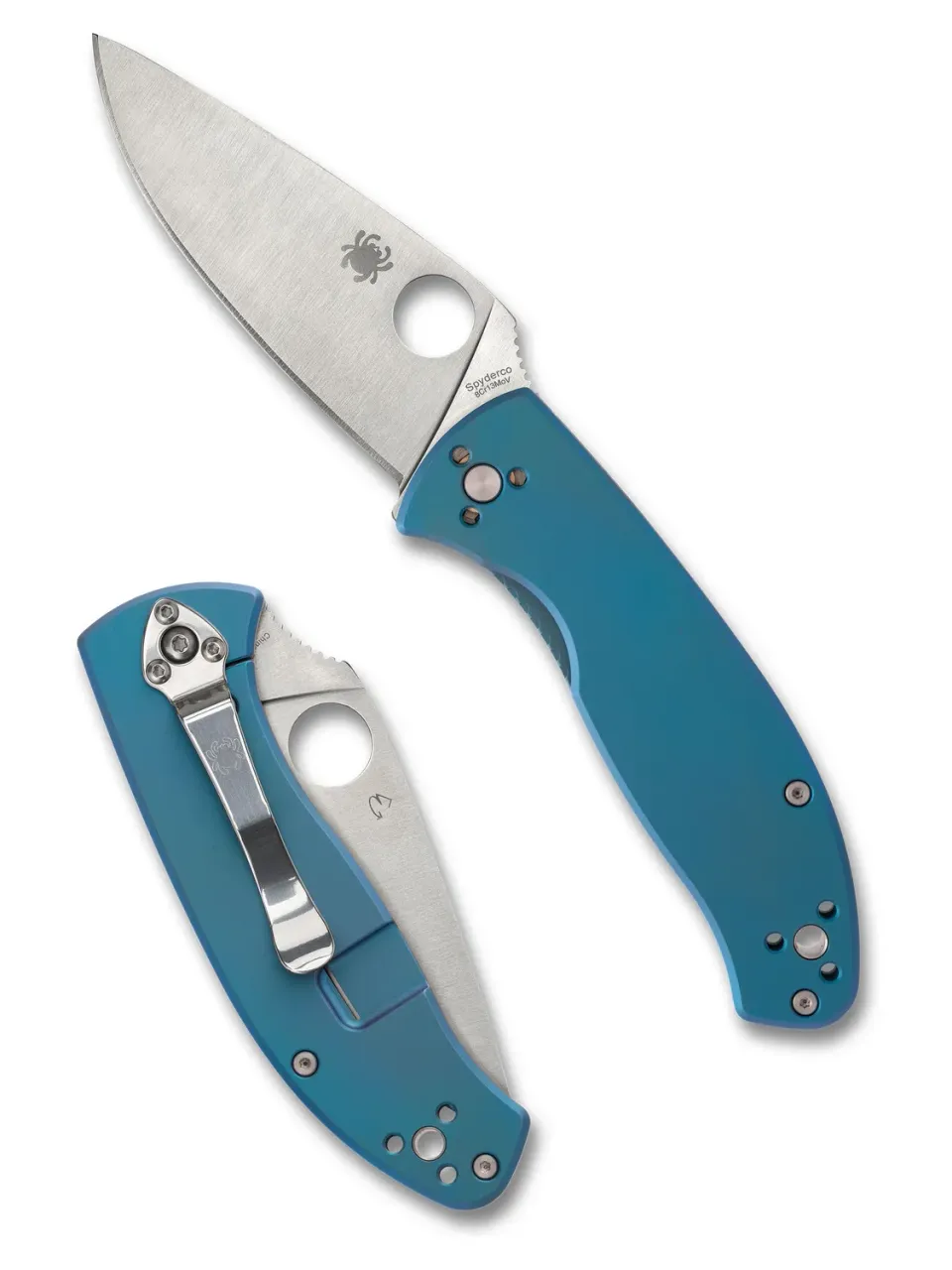Spyderco Tenacious R.I.L. Taschenmesser Titan Blau