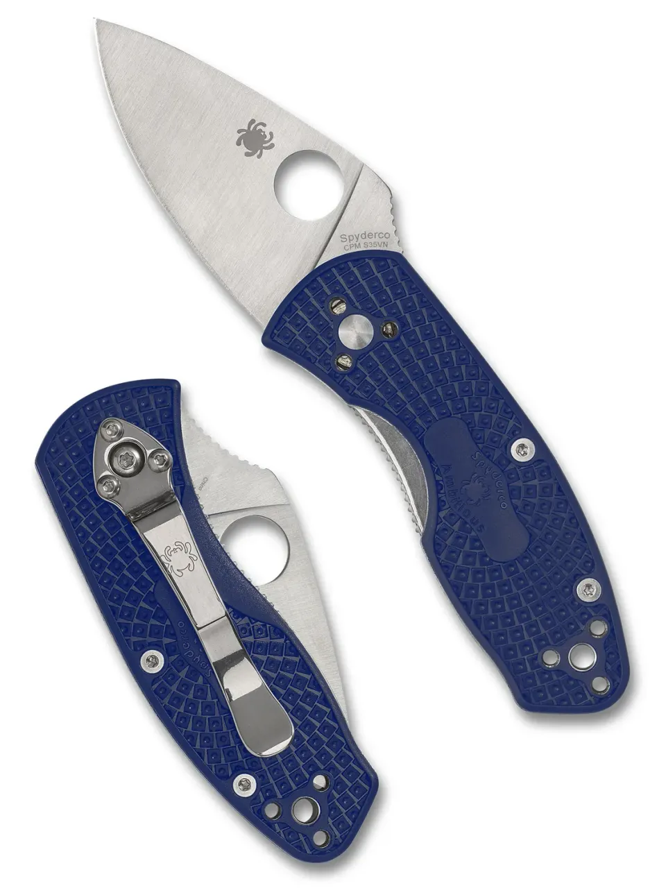 Spyderco Ambitious Taschenmesser Blau S35VN