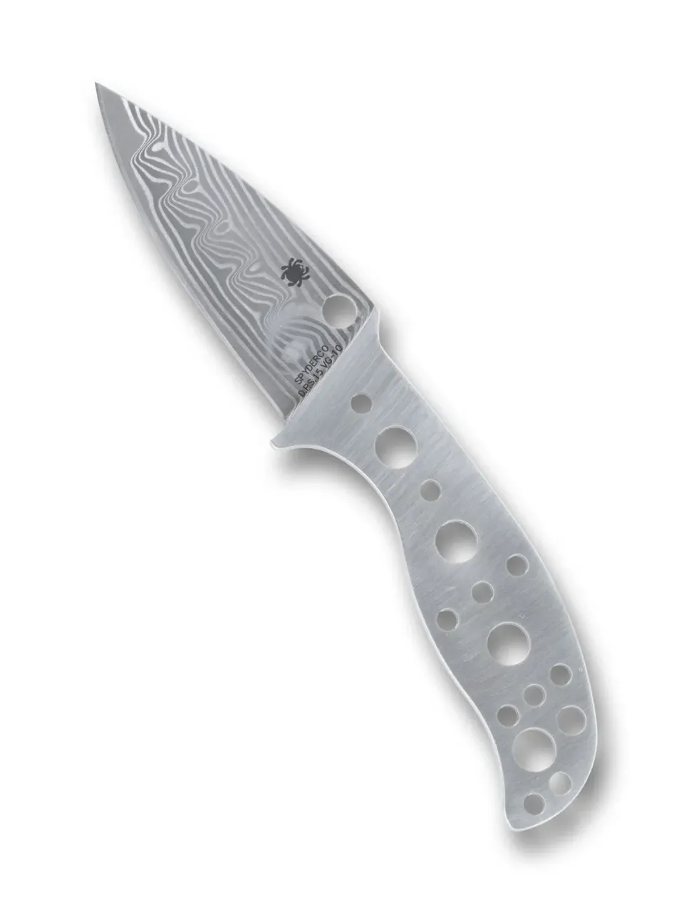 Spyderco Mule Team Damast Fixed Blade VG-10 Suminagashi