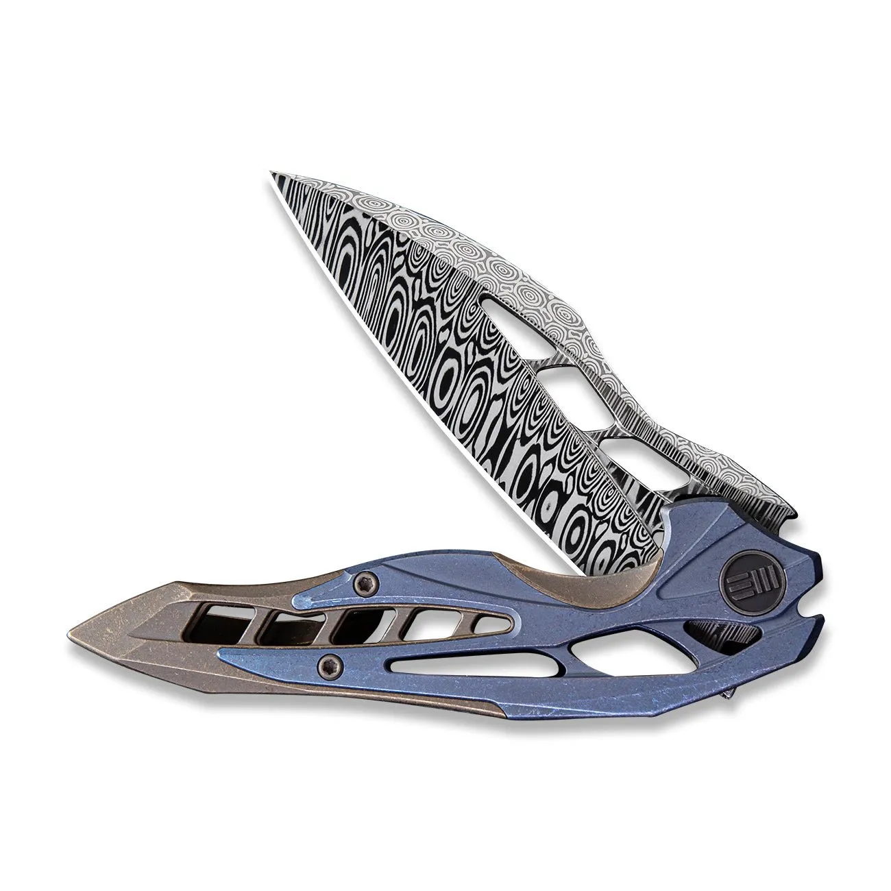 WeKnife Arrakis 906DS-1 Taschenmesser Damasteel Blau-Braun