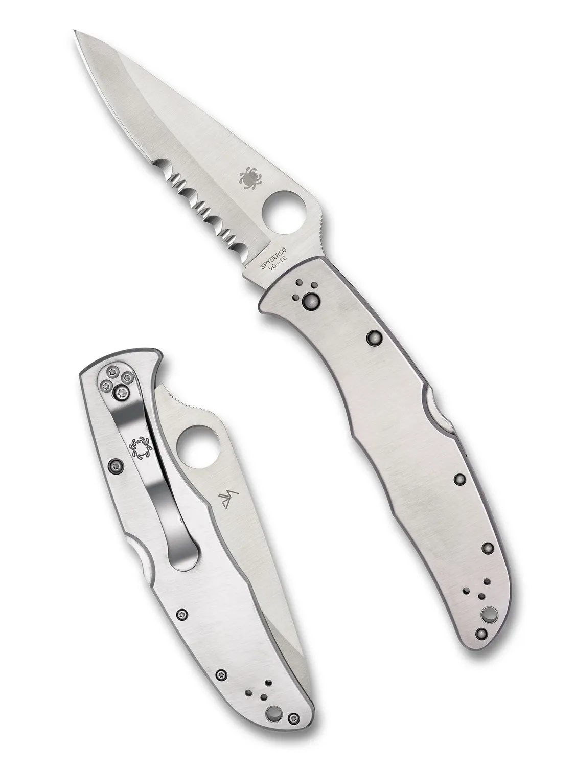 Spyderco Endura 4 Edelstahl Taschenmesser Glatt VG-10