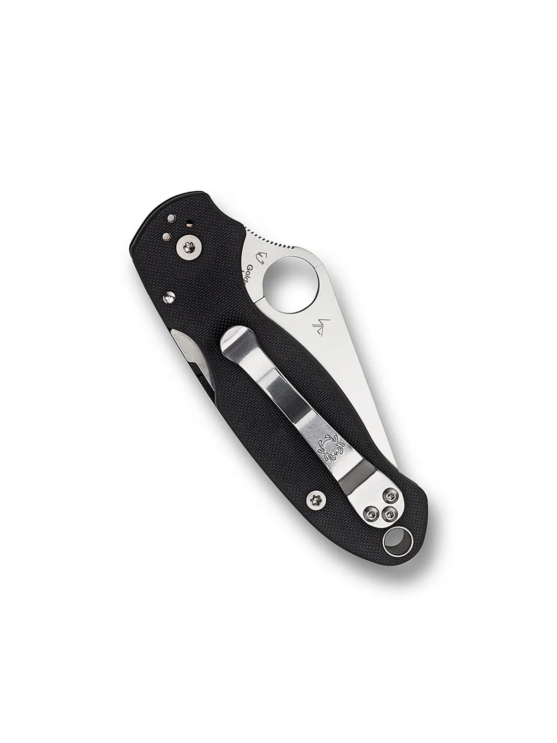 Spyderco Para 3 Klappmesser Schwarz S45VN Glatt