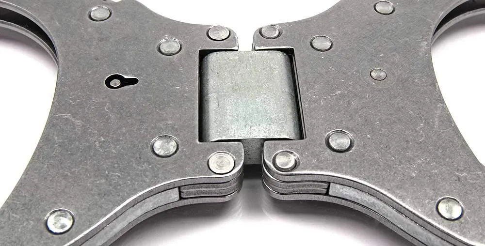 Clejuso 19R Handschellen Edelstahl mit Kette