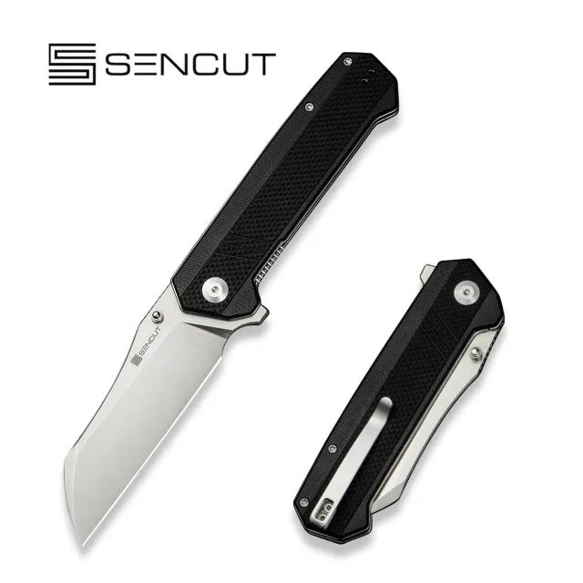 SENCUT Draxor S24035-1 Taschenmesser G10 Schwarz Sheepsfoot