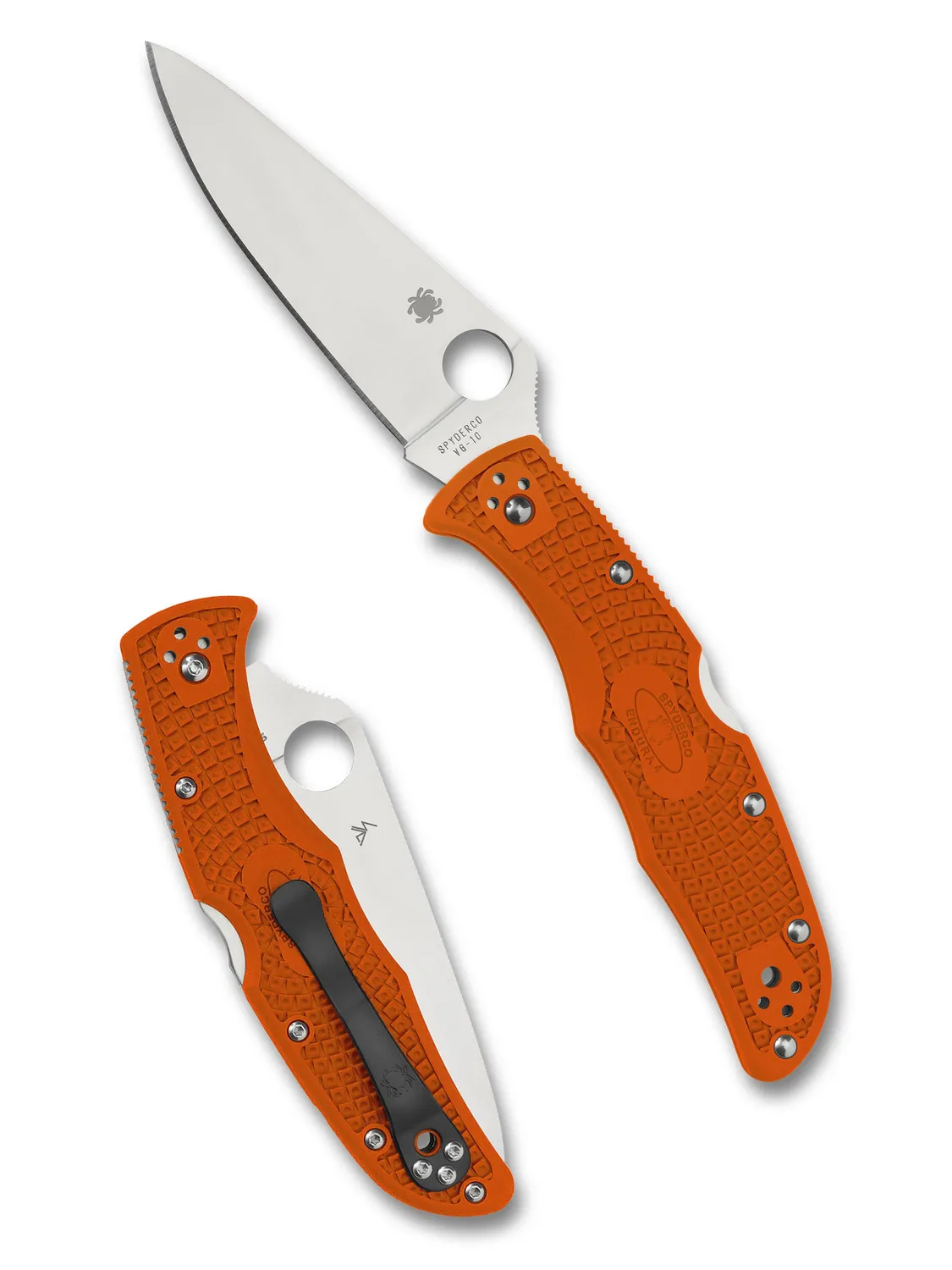 Spyderco Endura 4 Lightweight Taschenmesser Schwarz Flachschliff
