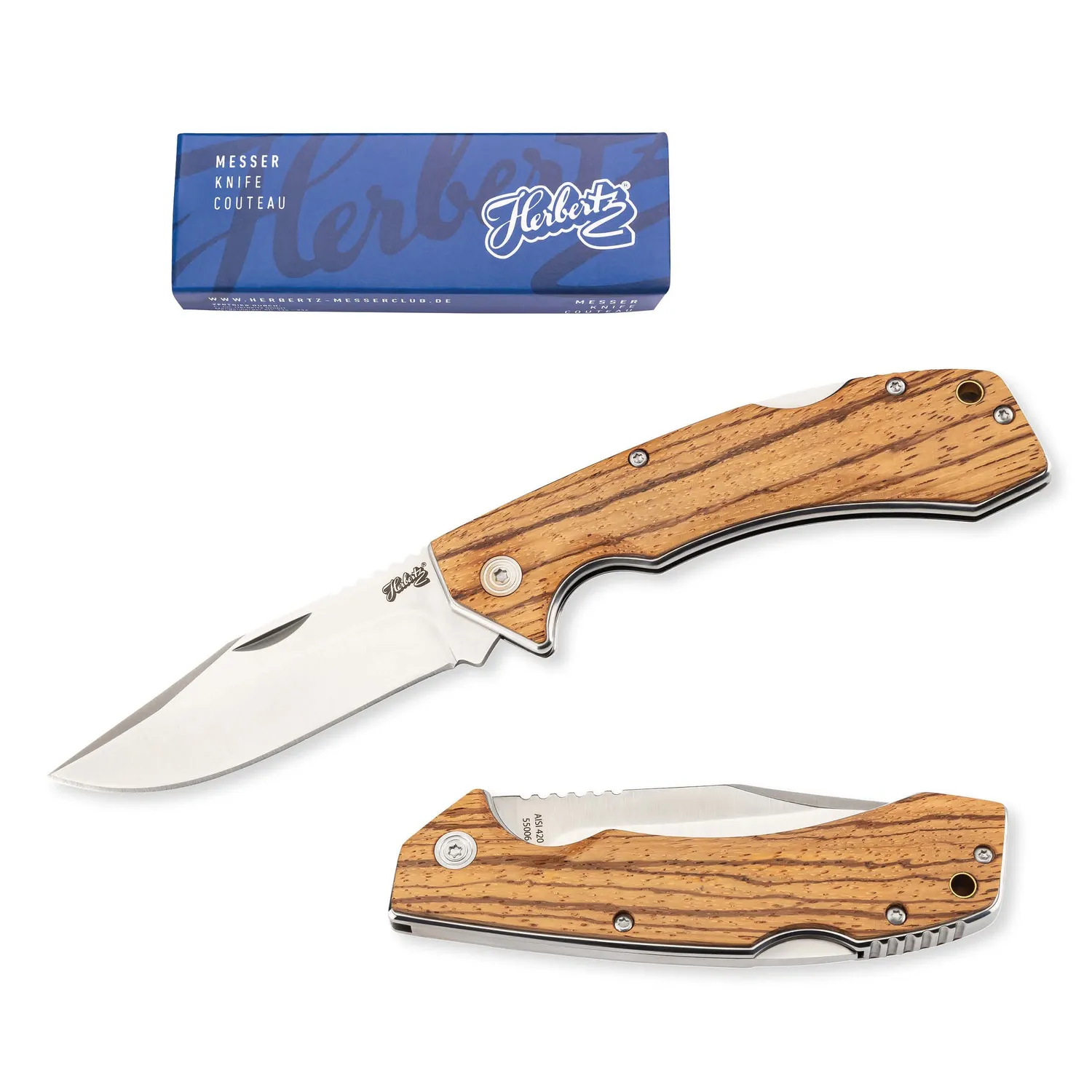Herbertz Top Collection 55006 Taschenmesser Zebraholz Back Lock