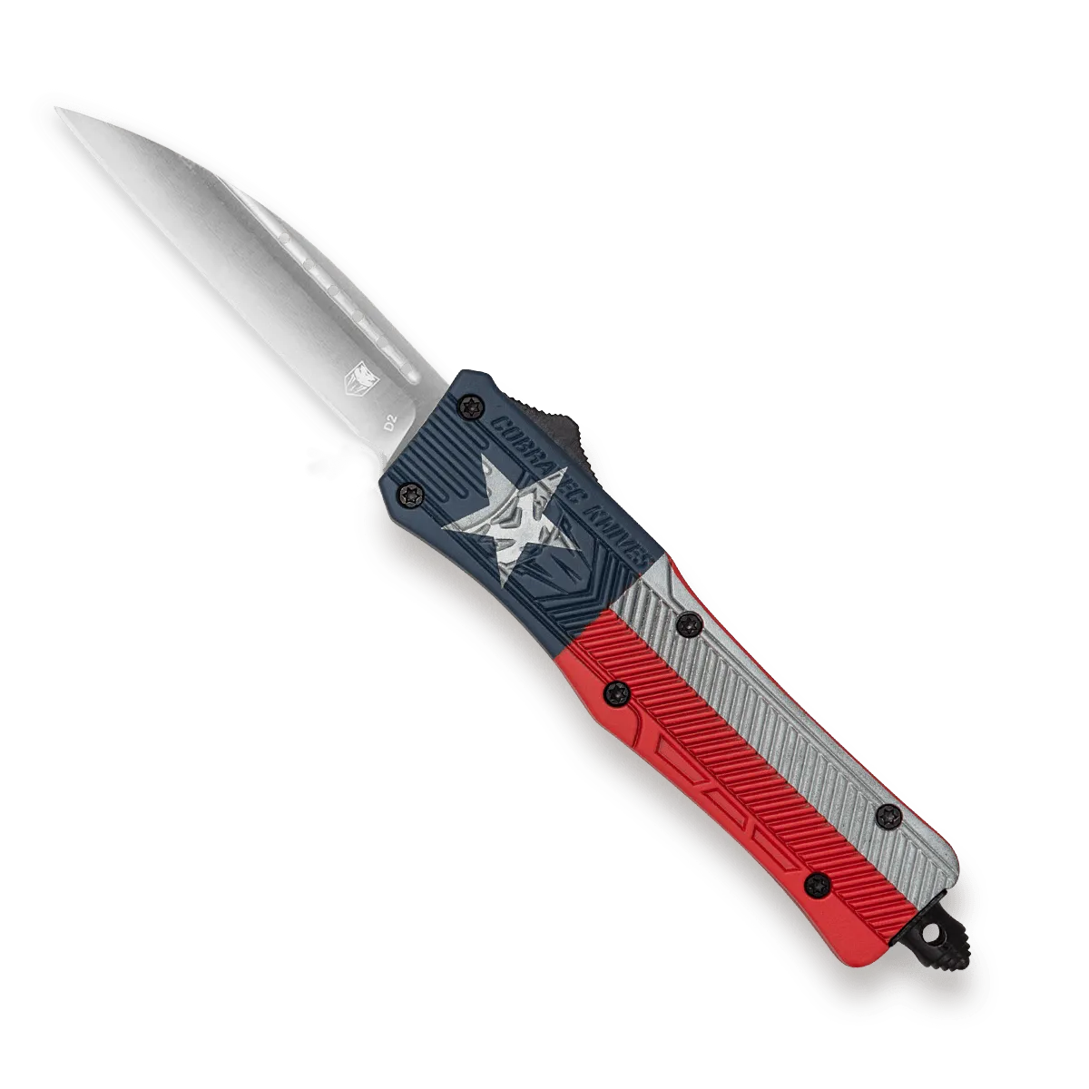 CobraTec Medium CTK-1 OTF-Messer Texas Flag D2