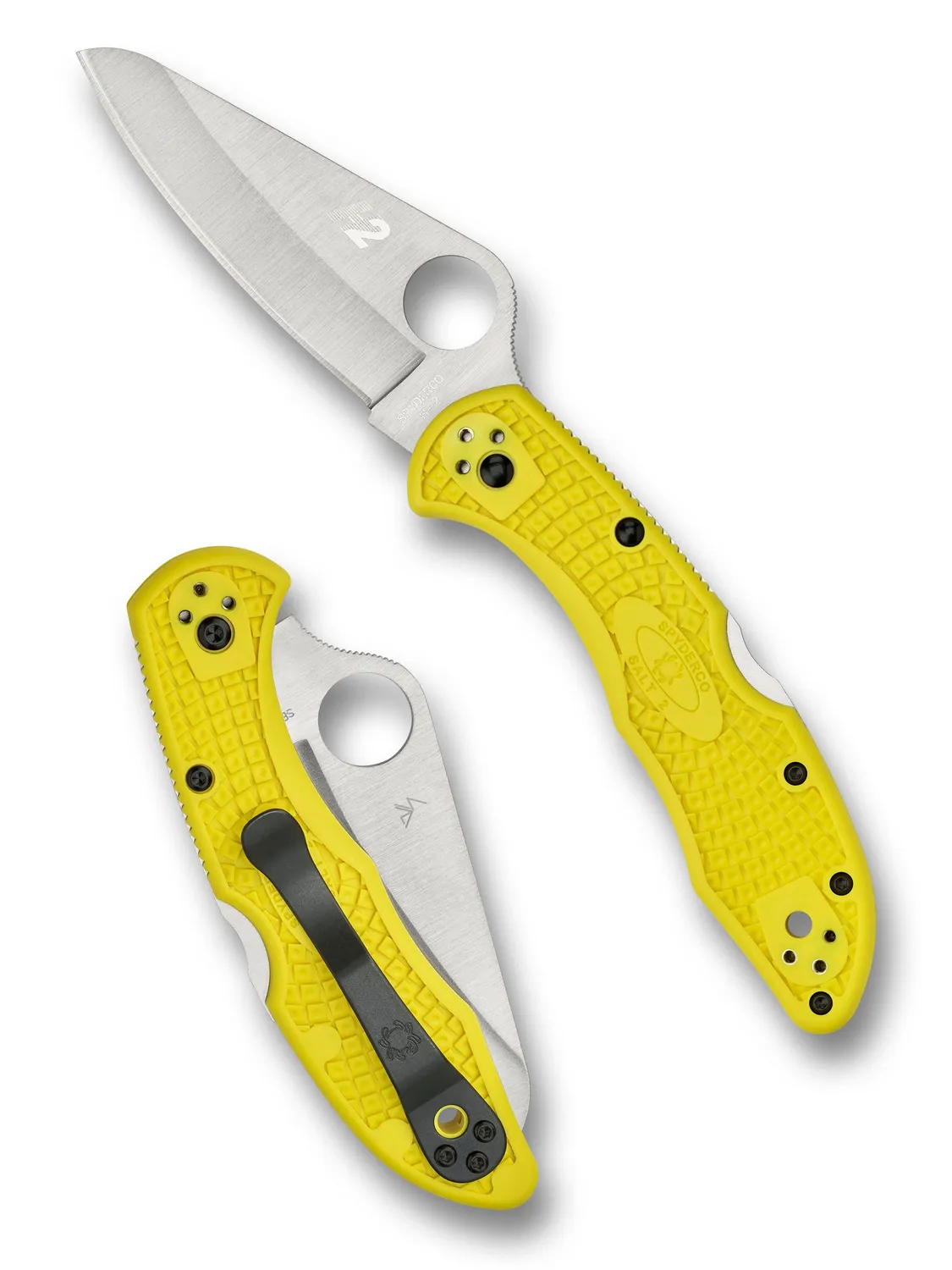 Spyderco Salt 2 Taschenmesser H-2 schwarz glatt