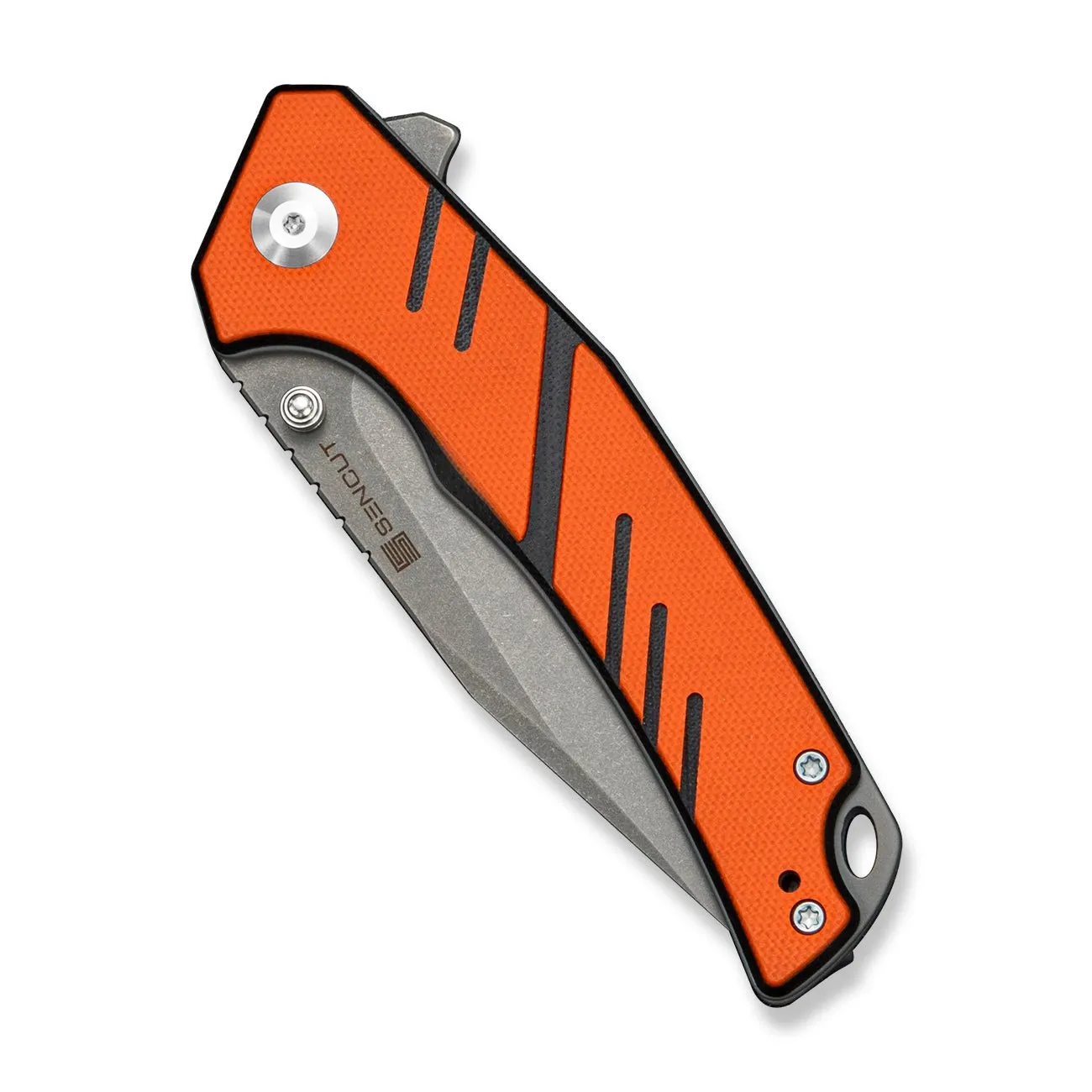 SENCUT Quirk S25099-1 Taschenmesser Orange-Schwarz D2