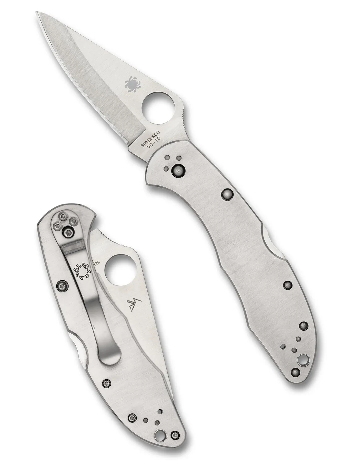 Spyderco Delica 4 Stainless Taschenmesser VG-10 PlainEdge