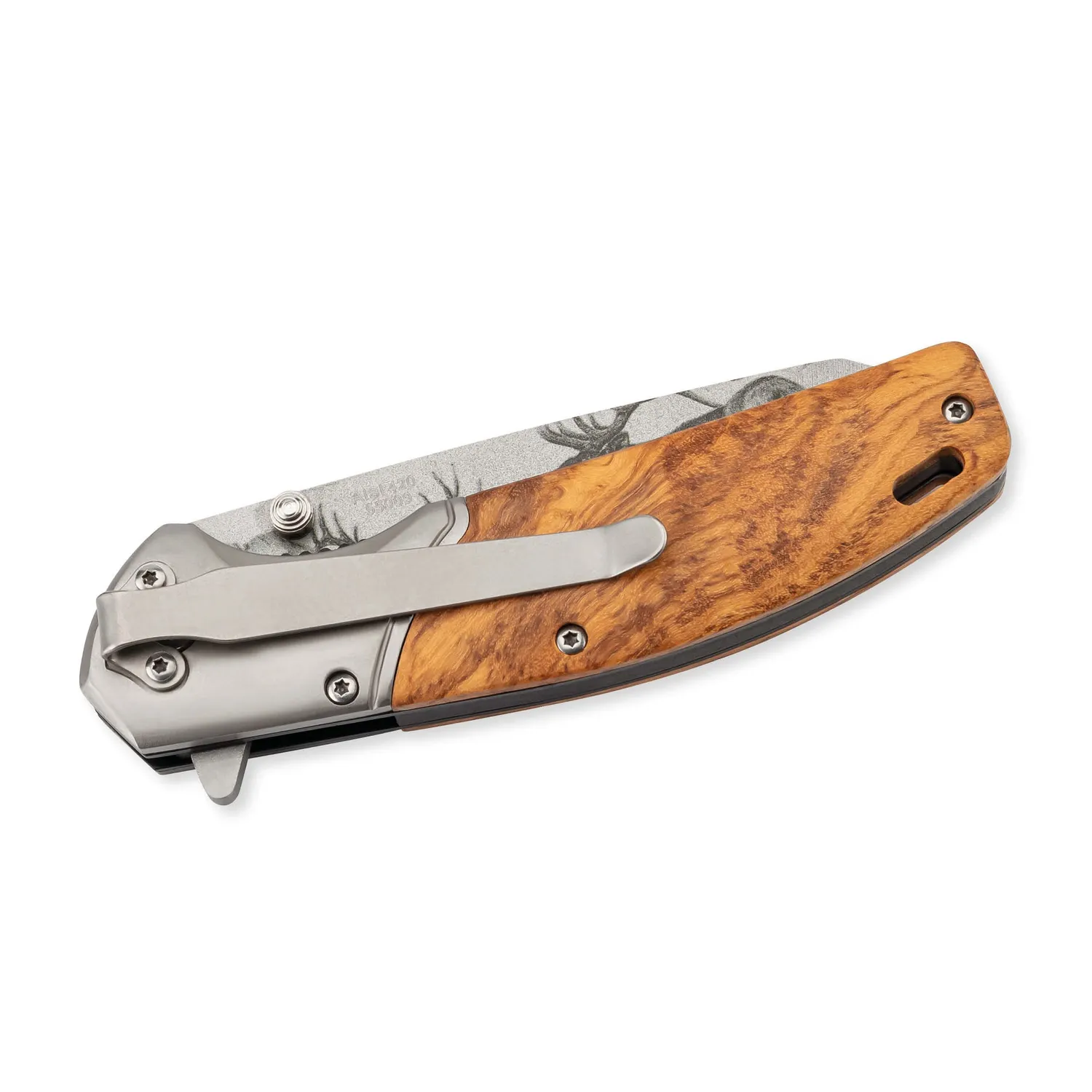 Herbertz Top Collection 55009 Einhandmesser Olivenholz AISI 420