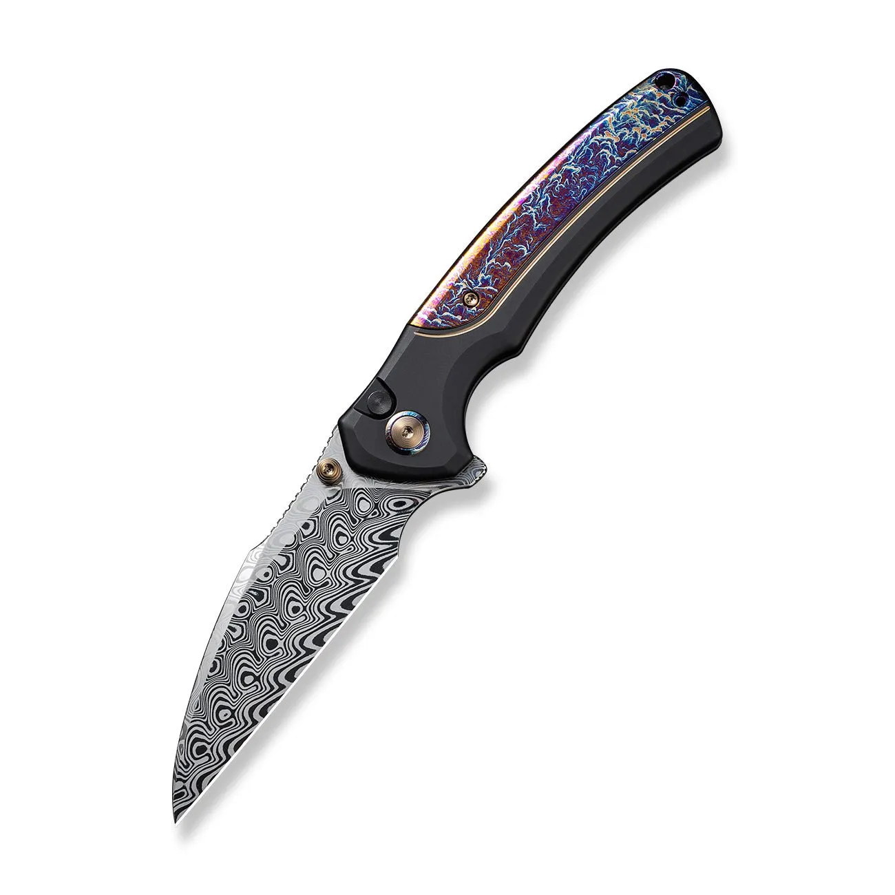 WeKnife Ziffius WE22024D-DS1 Klappmesser Damast schwarz-gold