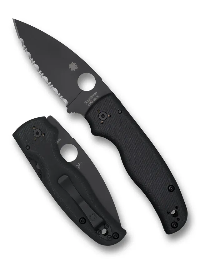 Spyderco Shaman Klappmesser S30V glatt stonewashed