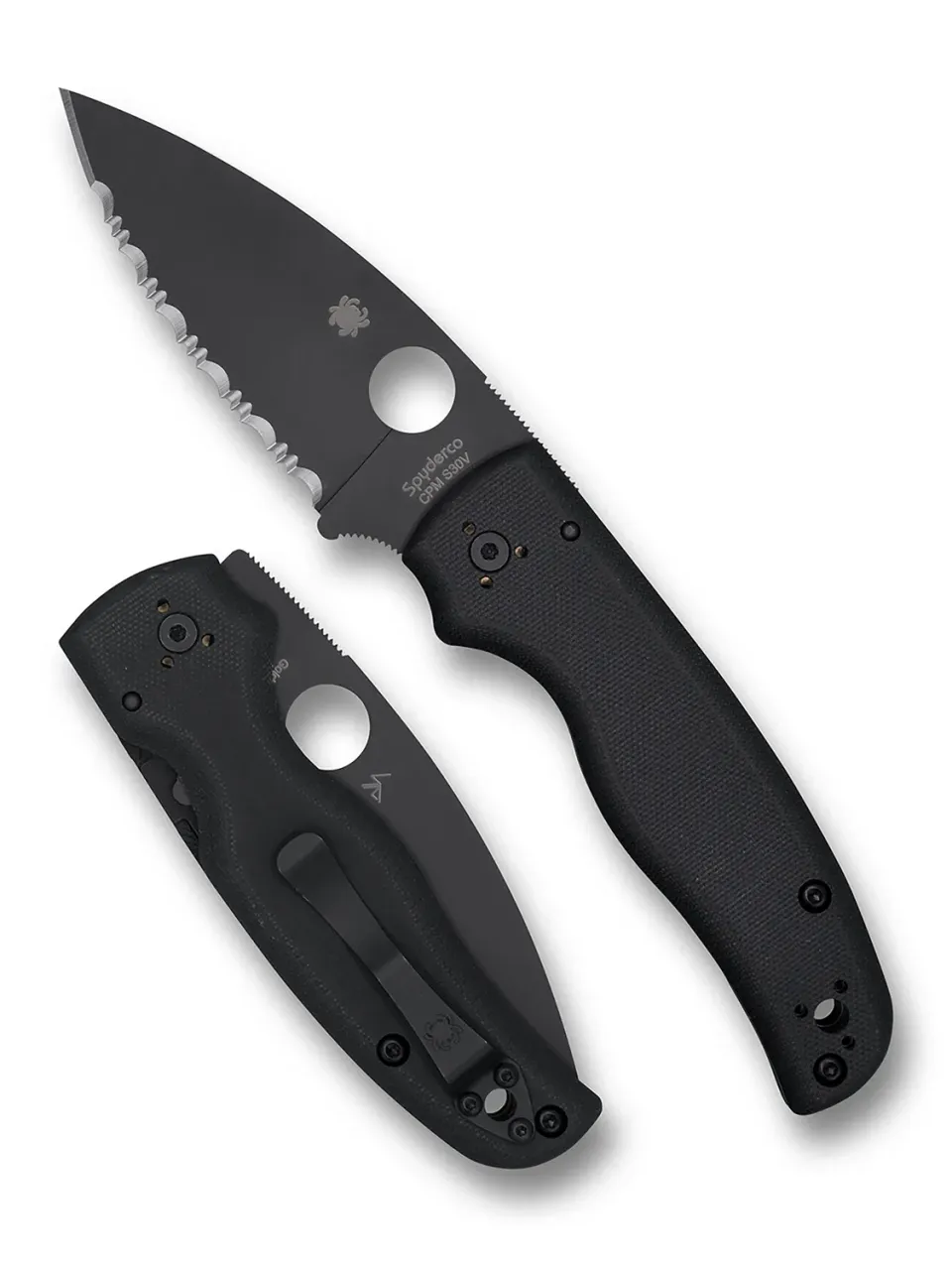 Spyderco Shaman Klappmesser S30V glatt stonewashed