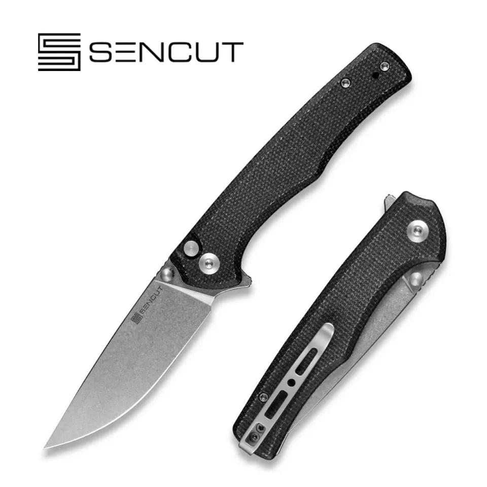 SENCUT Crowley S21012-2 Klappmesser Micarta schwarz