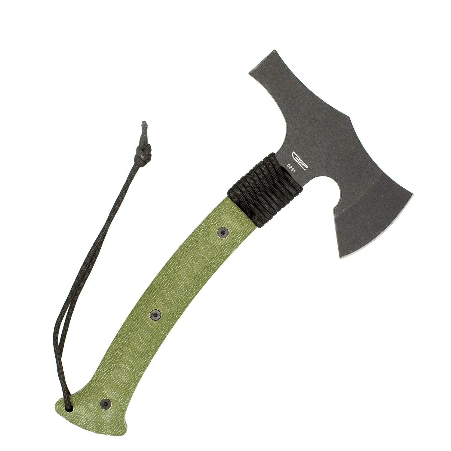 CobraTec OD Green Tomahawk Beil 75Cr1 Micarta