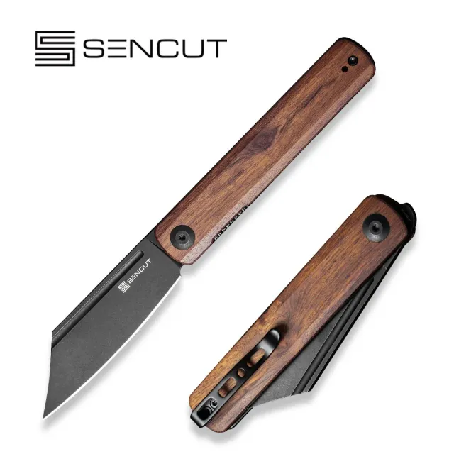 SENCUT Bronte SA08E Taschenmesser Holz Front-Flipper