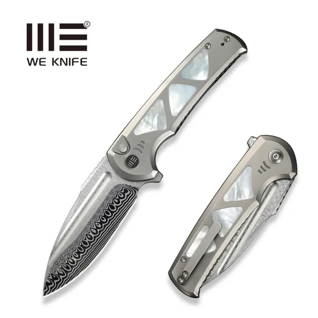 WeKnife Sylox WE24027-DS1 Taschenmesser Damasteel Perlmutt