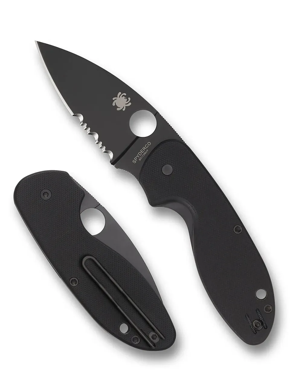Spyderco Efficient Black Taschenmesser ComboEdge G-10