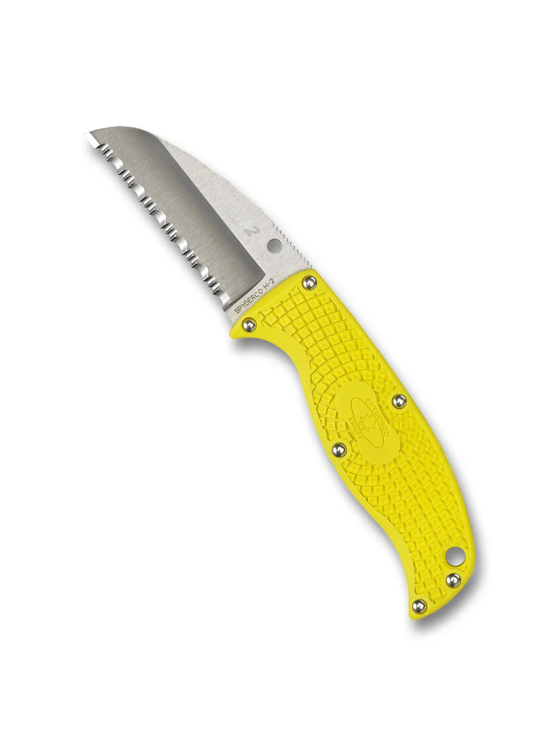 Spyderco Enuff Salt Feststehendes Messer H-2 Gelb Sheepfoot