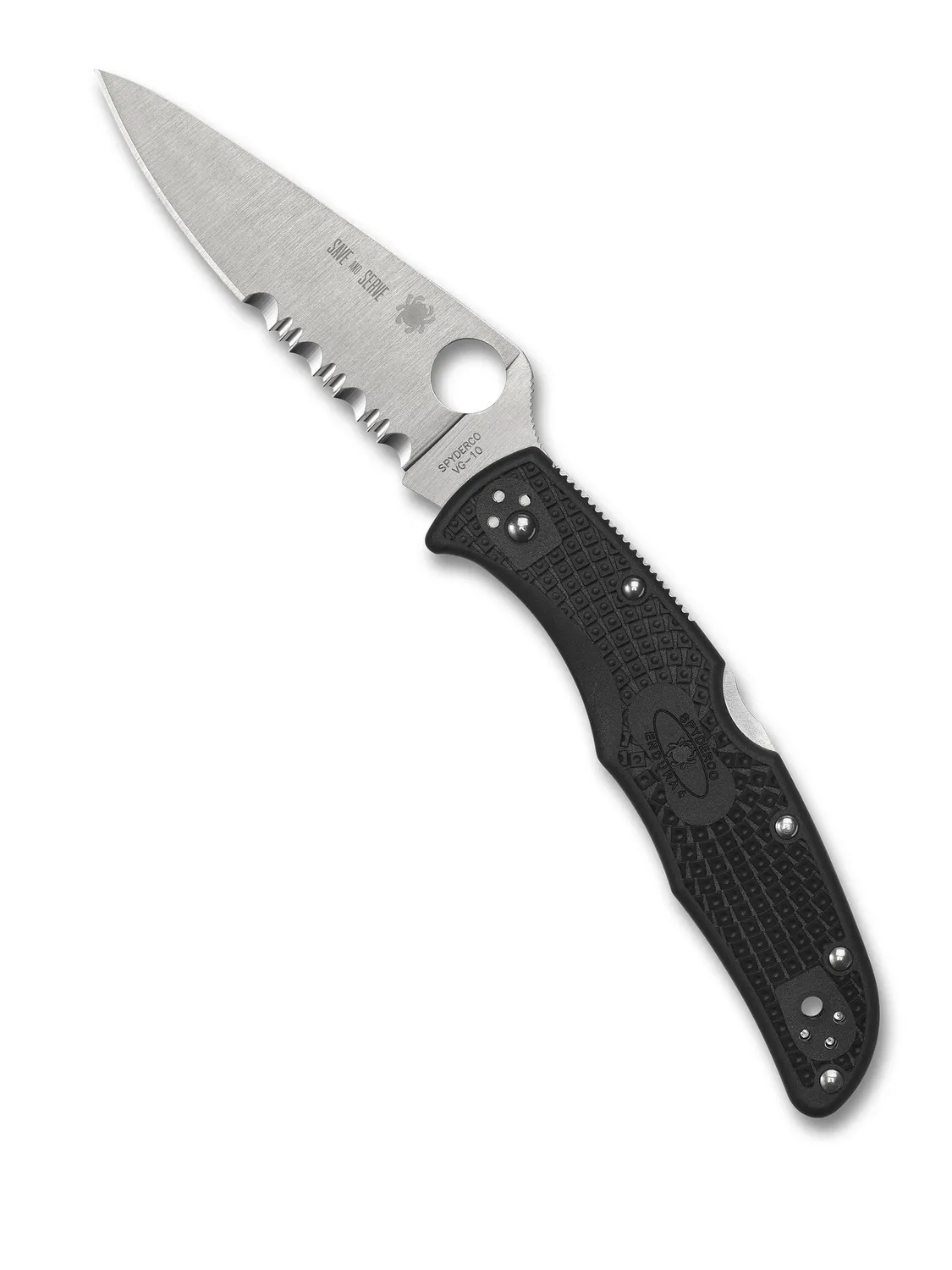 Spyderco Endura 4 Thin Red Line Taschenmesser Säge