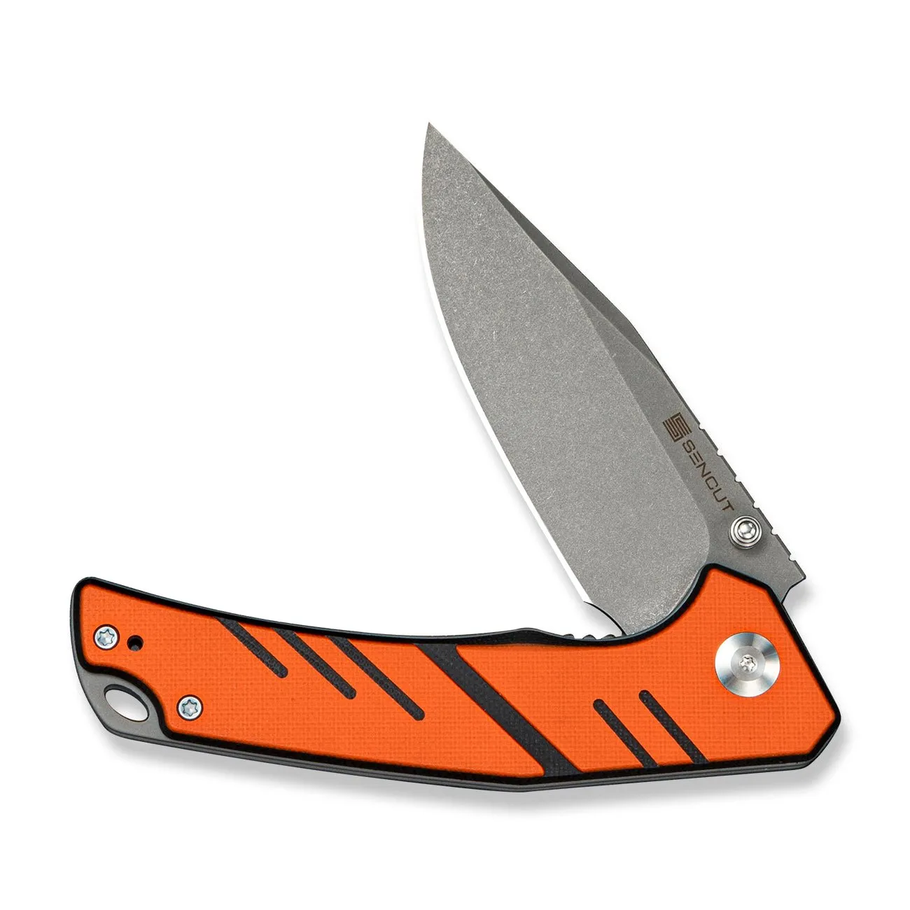 SENCUT Quirk S25099-1 Taschenmesser Orange-Schwarz D2