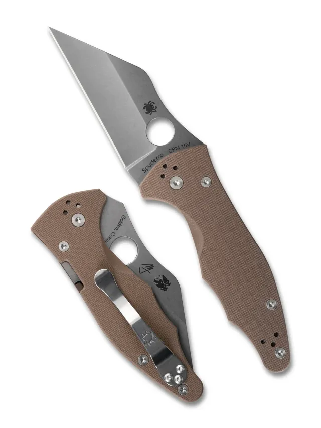 Spyderco Yojimbo 2 Sprint Run Taschenmesser Braun CPM 15V