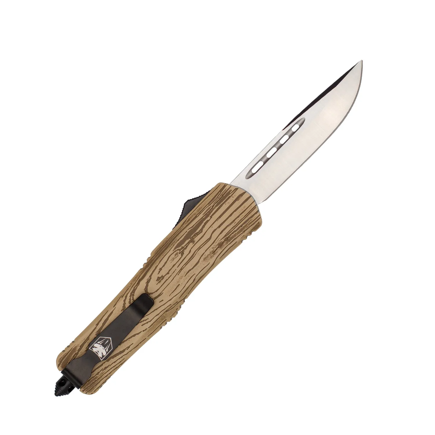 CobraTec FS-3 Medium OTF Messer Wood Grain D2