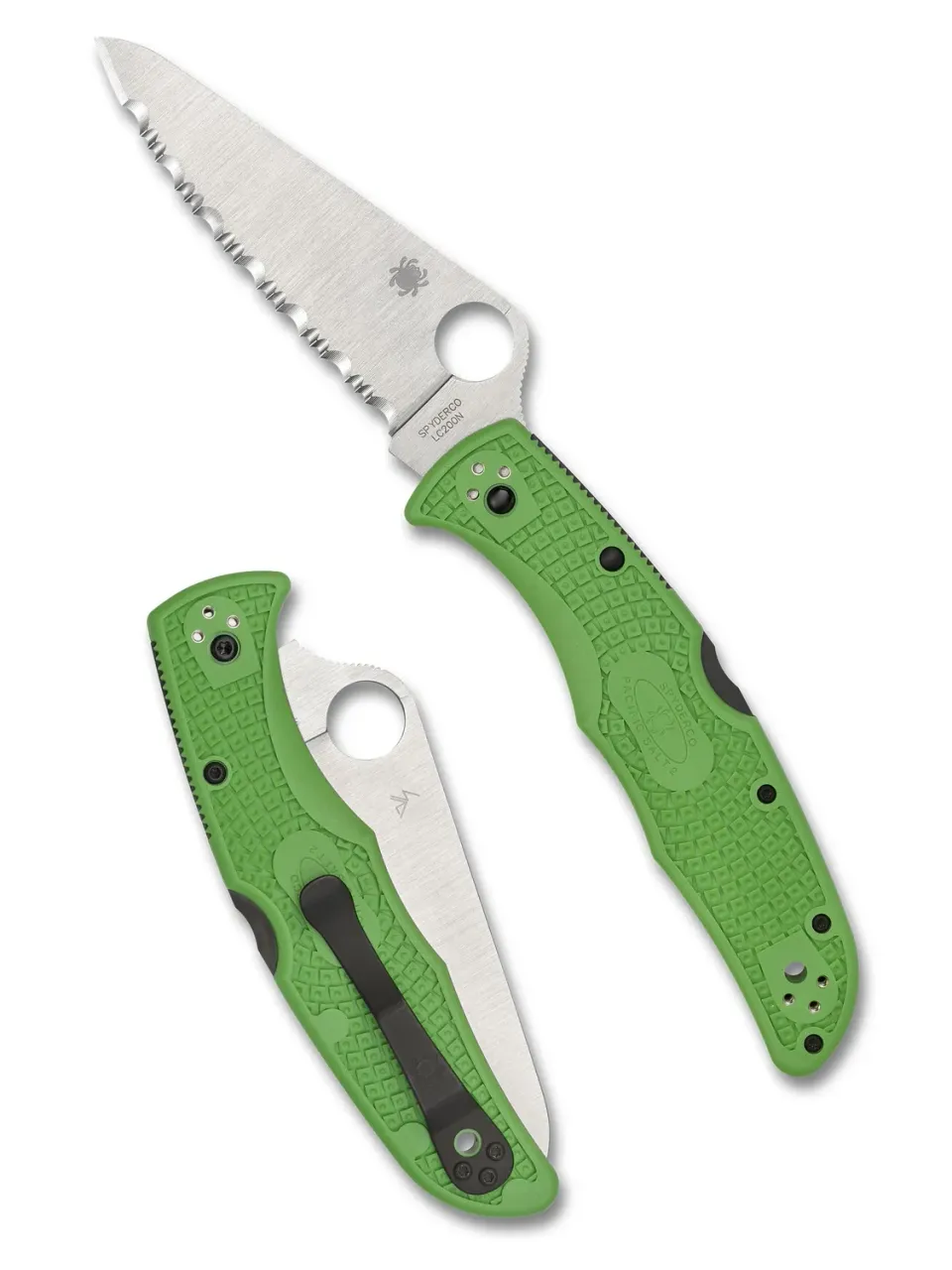 Spyderco Pacific Salt 2 Taschenmesser Grün LC200N Glatt
