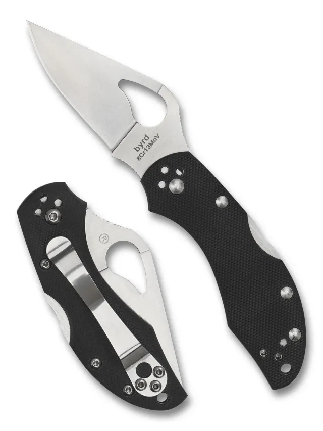 Byrd Robin 2 Taschenmesser G-10 schwarz glatte Klinge