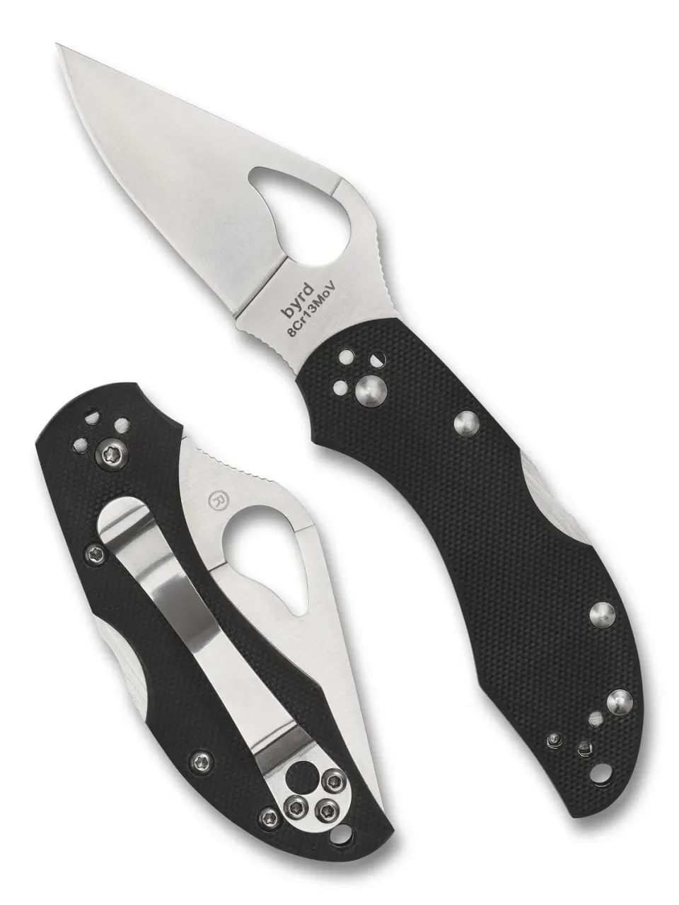 Byrd Robin 2 Taschenmesser G-10 schwarz glatte Klinge