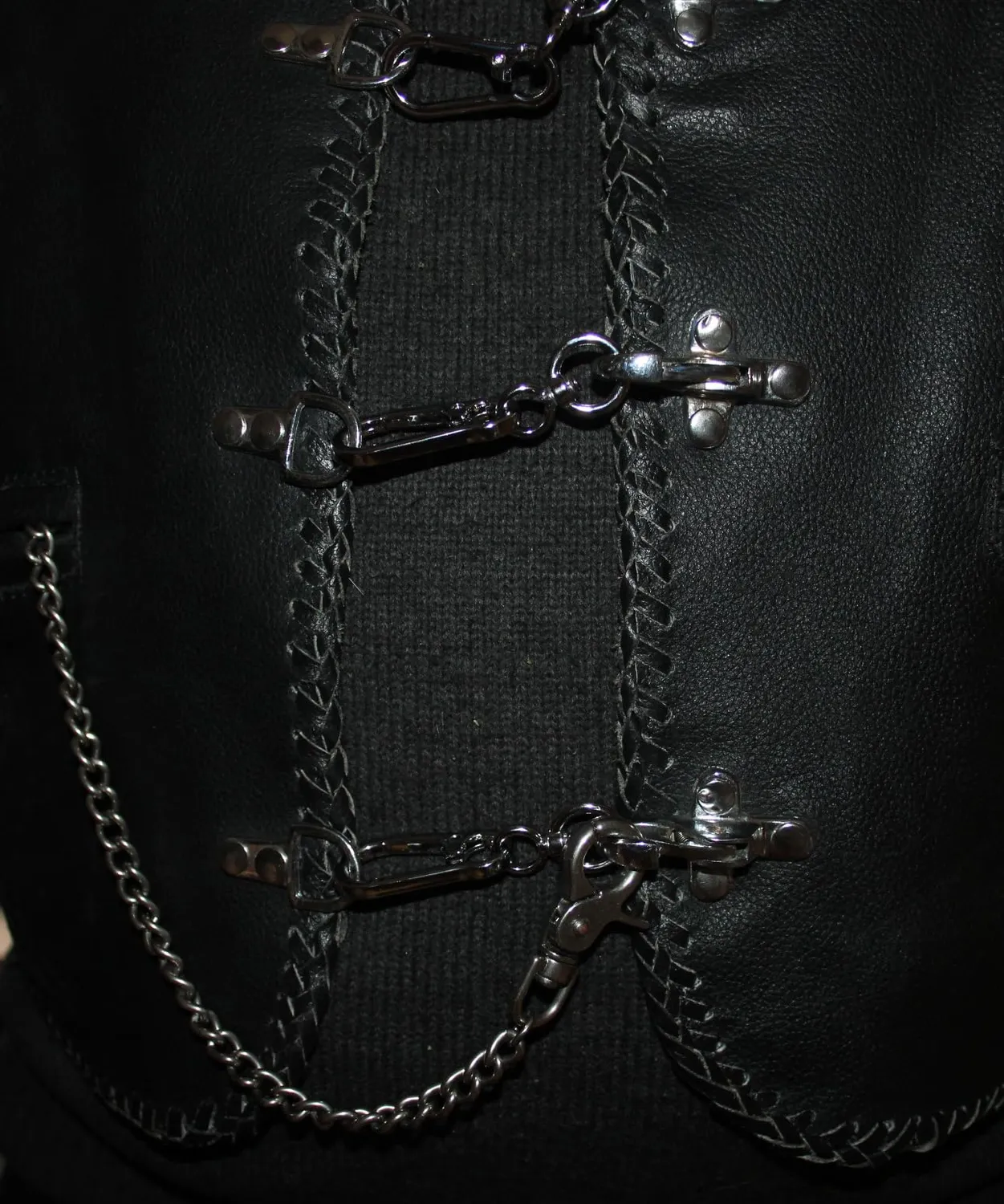 Herbertz Top Collection Gliederkette grau M Karabiner