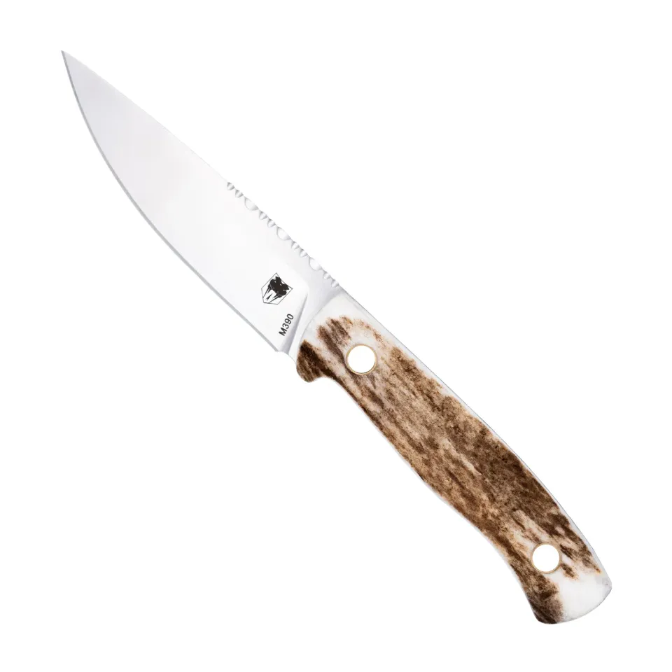 CobraTec Koonsman M390 Jagdmesser Hirschhorn Lederscheide