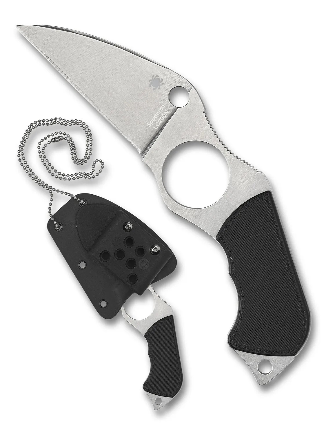 Spyderco Swick 6 Neck Knife LC200N glatte Klinge