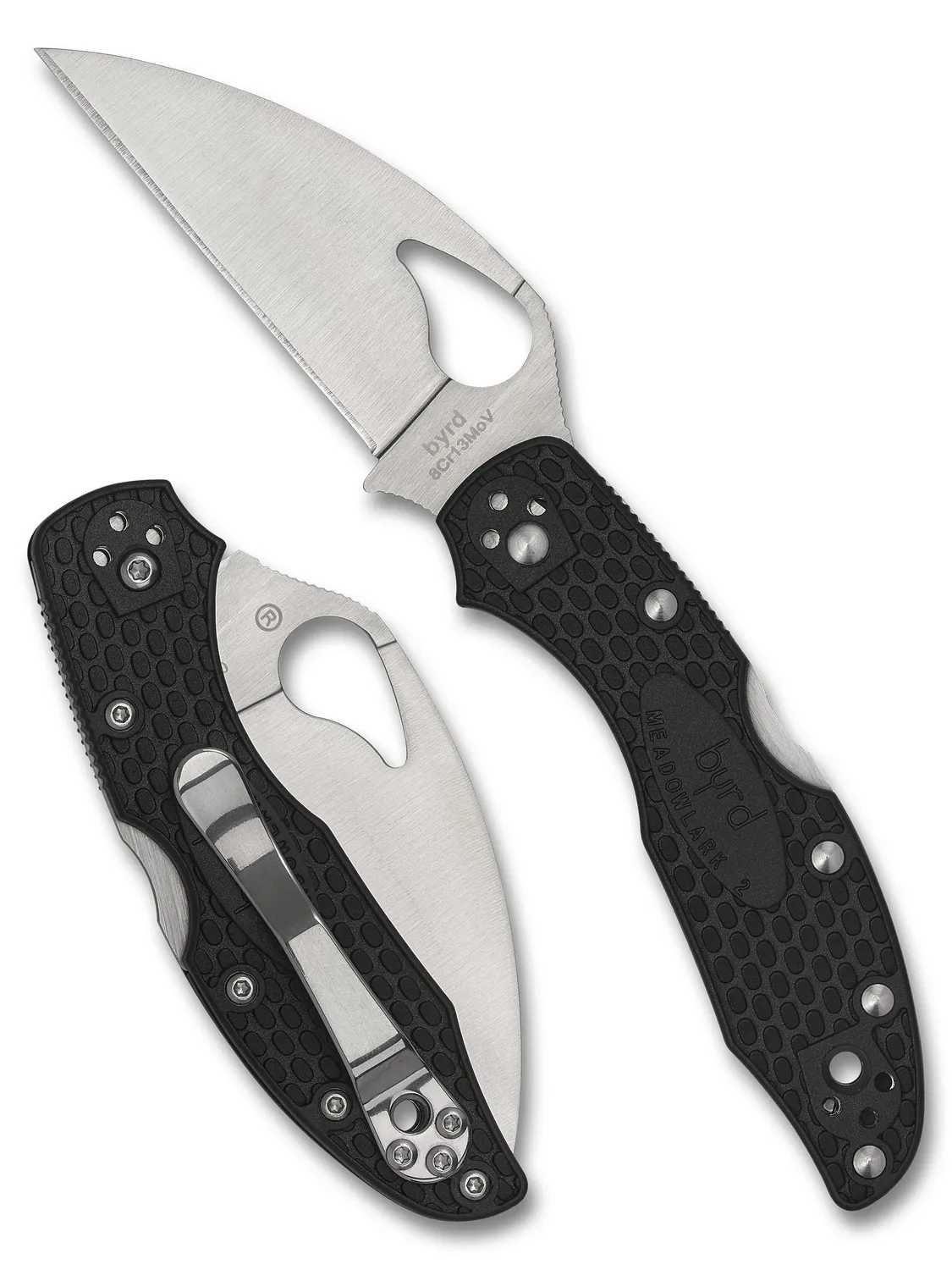 byrd Meadowlark 2 Wharncliffe Taschenmesser FRN glatte Klinge