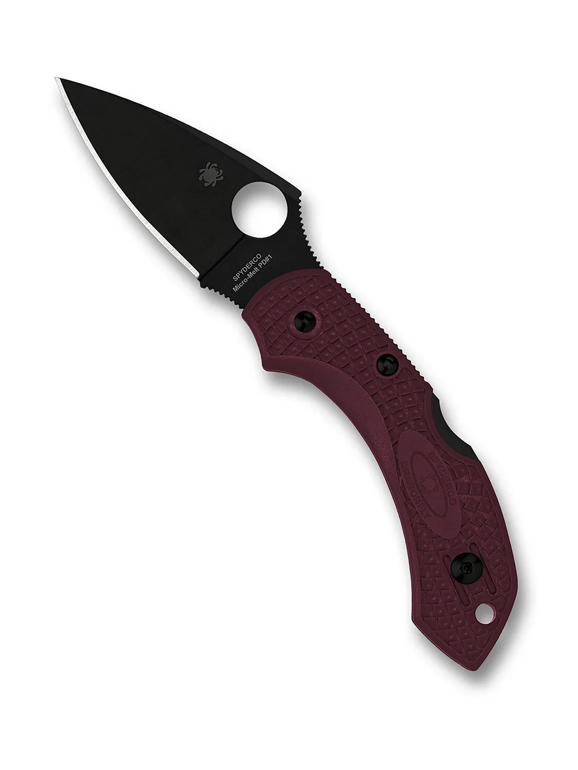 Spyderco Dragonfly 2 PD#1 Taschenmesser Schwarz Burgund
