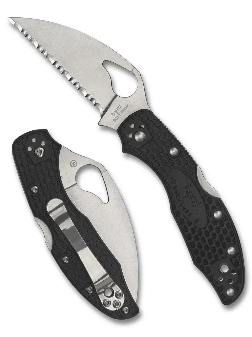 byrd Meadowlark 2 Wharncliffe Taschenmesser FRN glatte Klinge