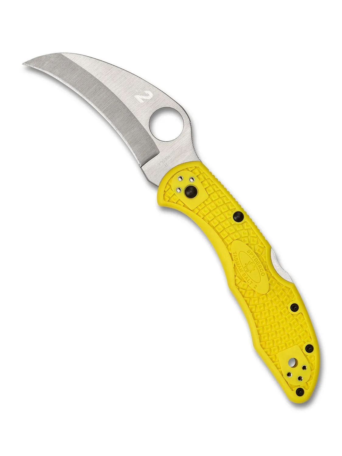 Spyderco Tasman Salt 2 Hawkbill-Taschenmesser H-2 Gelb