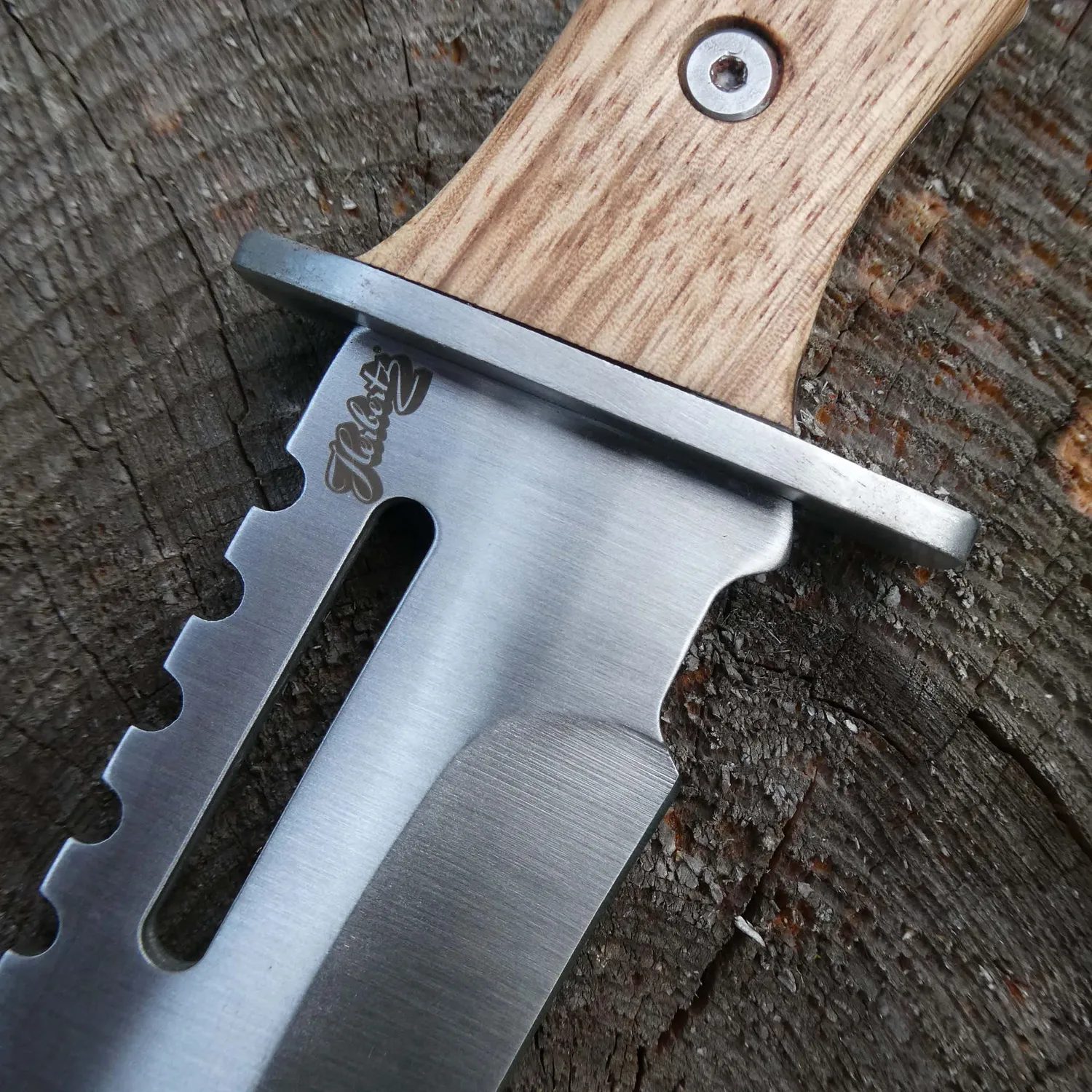 Herbertz Gürtelmesser AISI 420 Zebraholz Nylonscheide