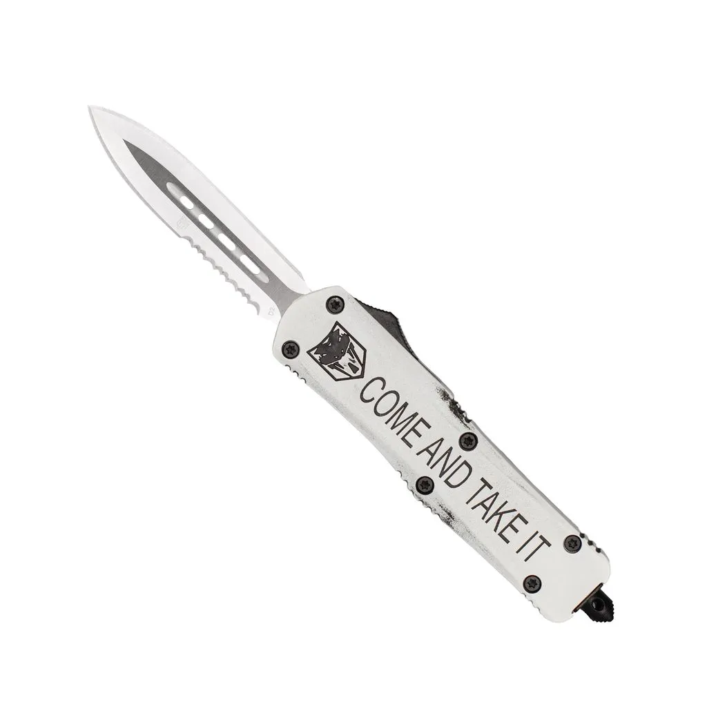 CobraTec Medium FS-3 Come Take It OTF-Messer Cerakote D2