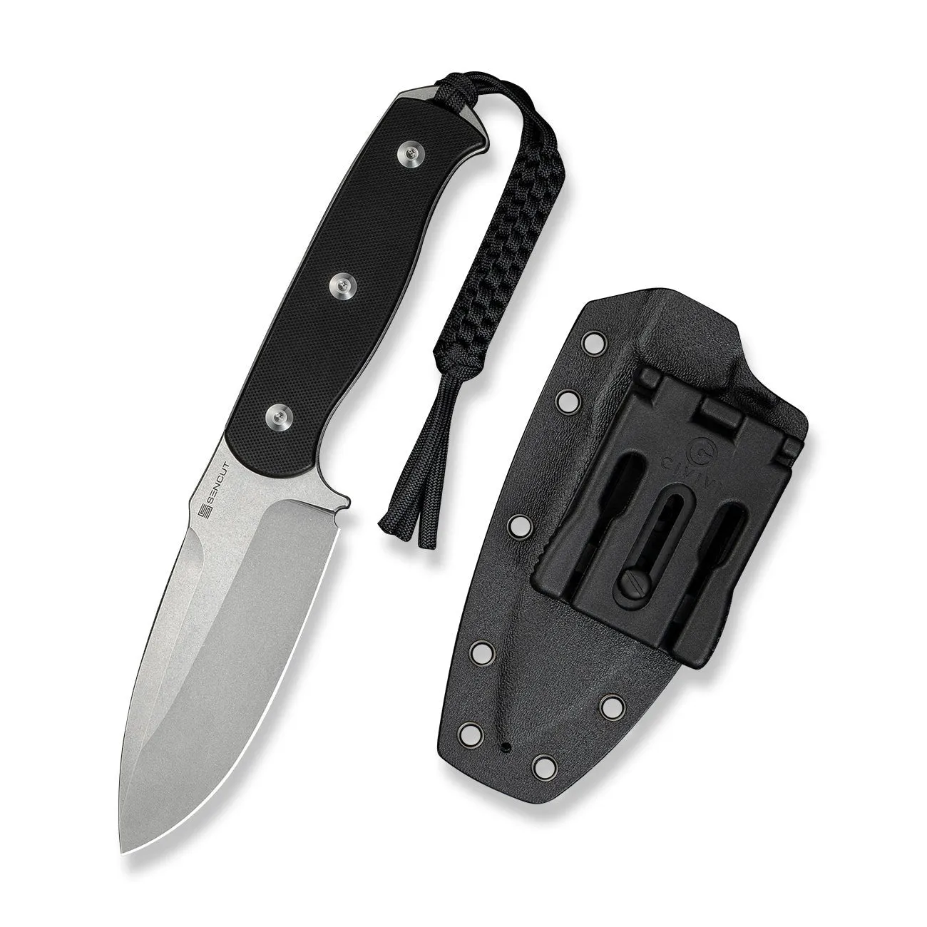SENCUT Toxodon S24036-1 Fixed Blade G10 Schwarz