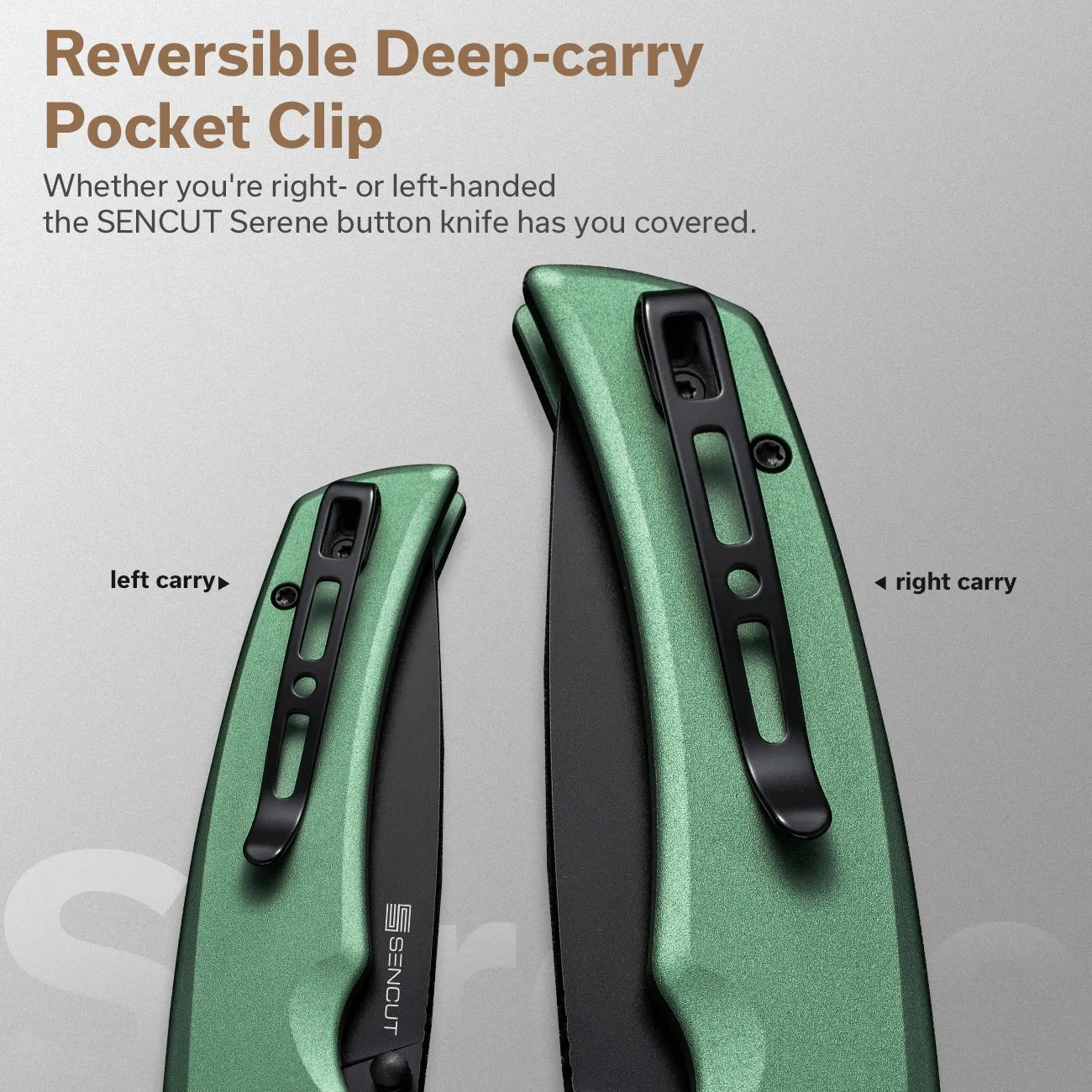 SENCUT Serene S21022B-5 Taschenmesser Grün Aluminium