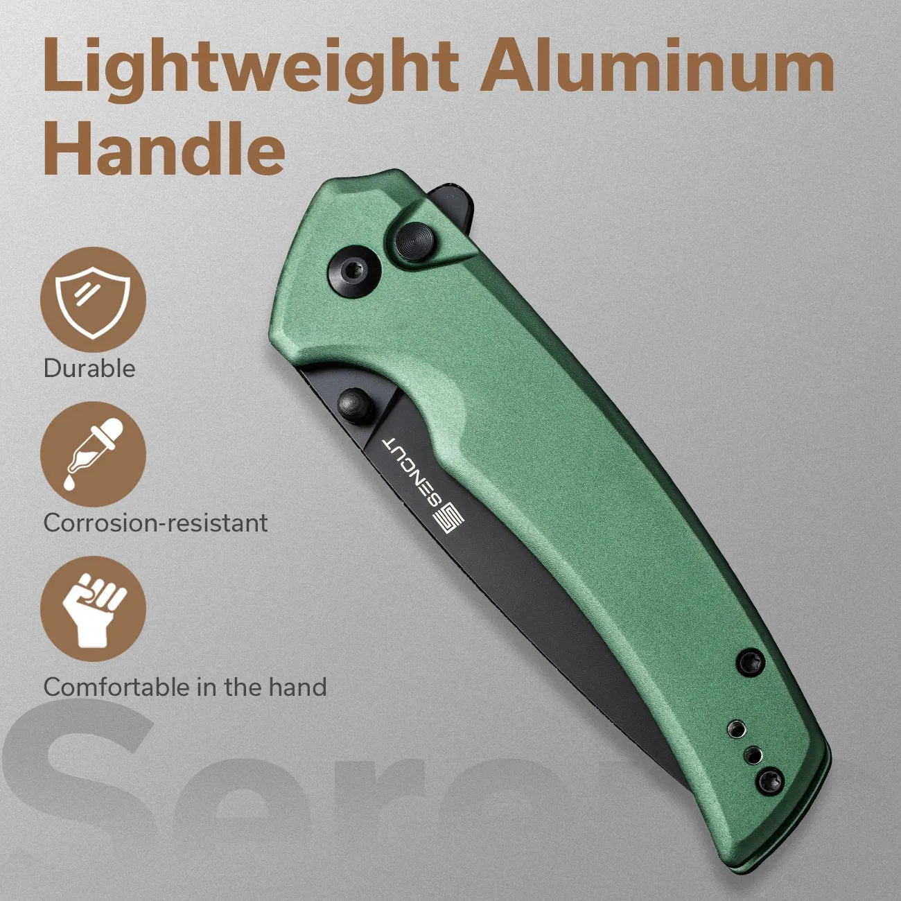 SENCUT Serene S21022B-5 Taschenmesser Grün Aluminium