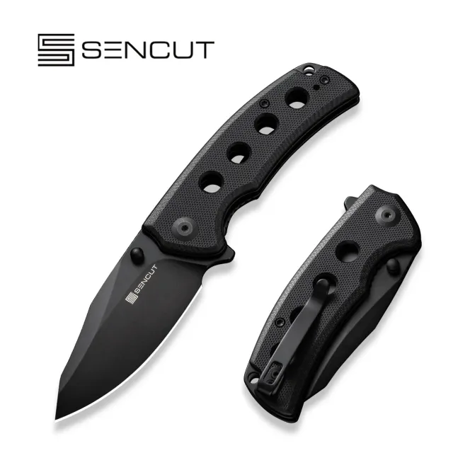 SENCUT Excalis S23068-1 Taschenmesser G10 Schwarz Reverse Tanto
