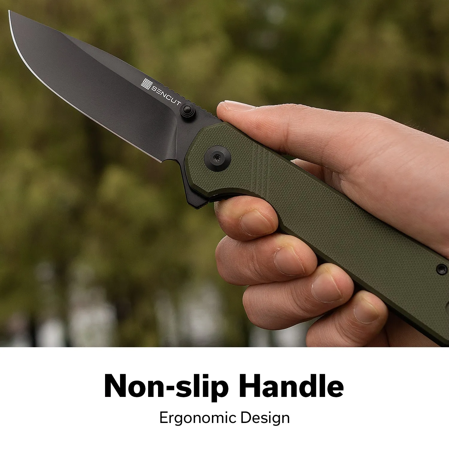 SENCUT Aetheris S24095-2 Klappmesser grün Clip-Point