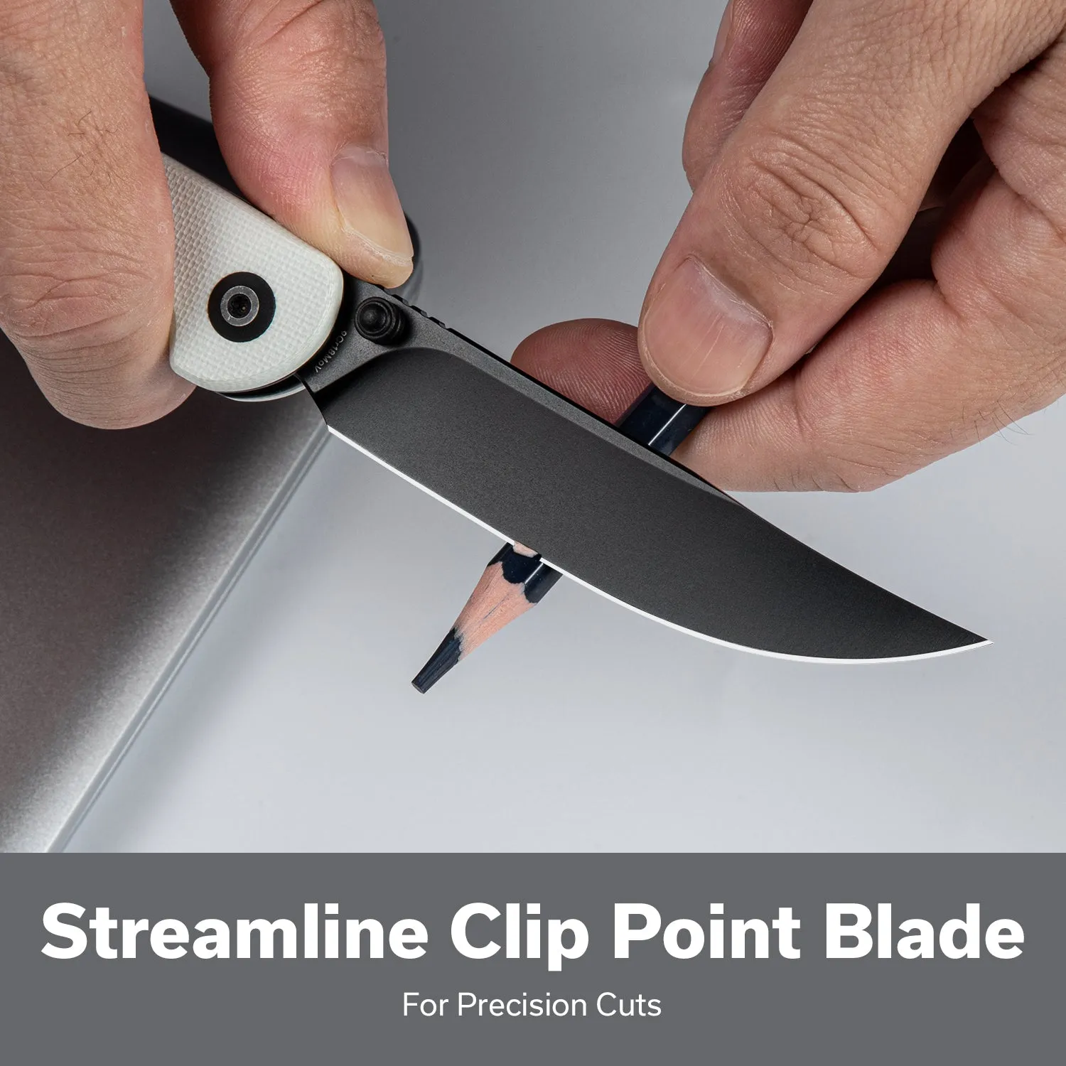 SENCUT Skelfin S25007-1 Klappmesser Weiß 9Cr