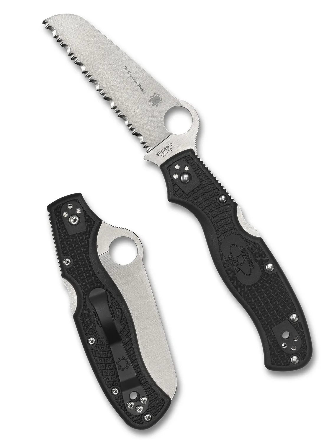 Byrd Rescue 3 Thin Line Taschenmesser Blue Line Wellenschliff